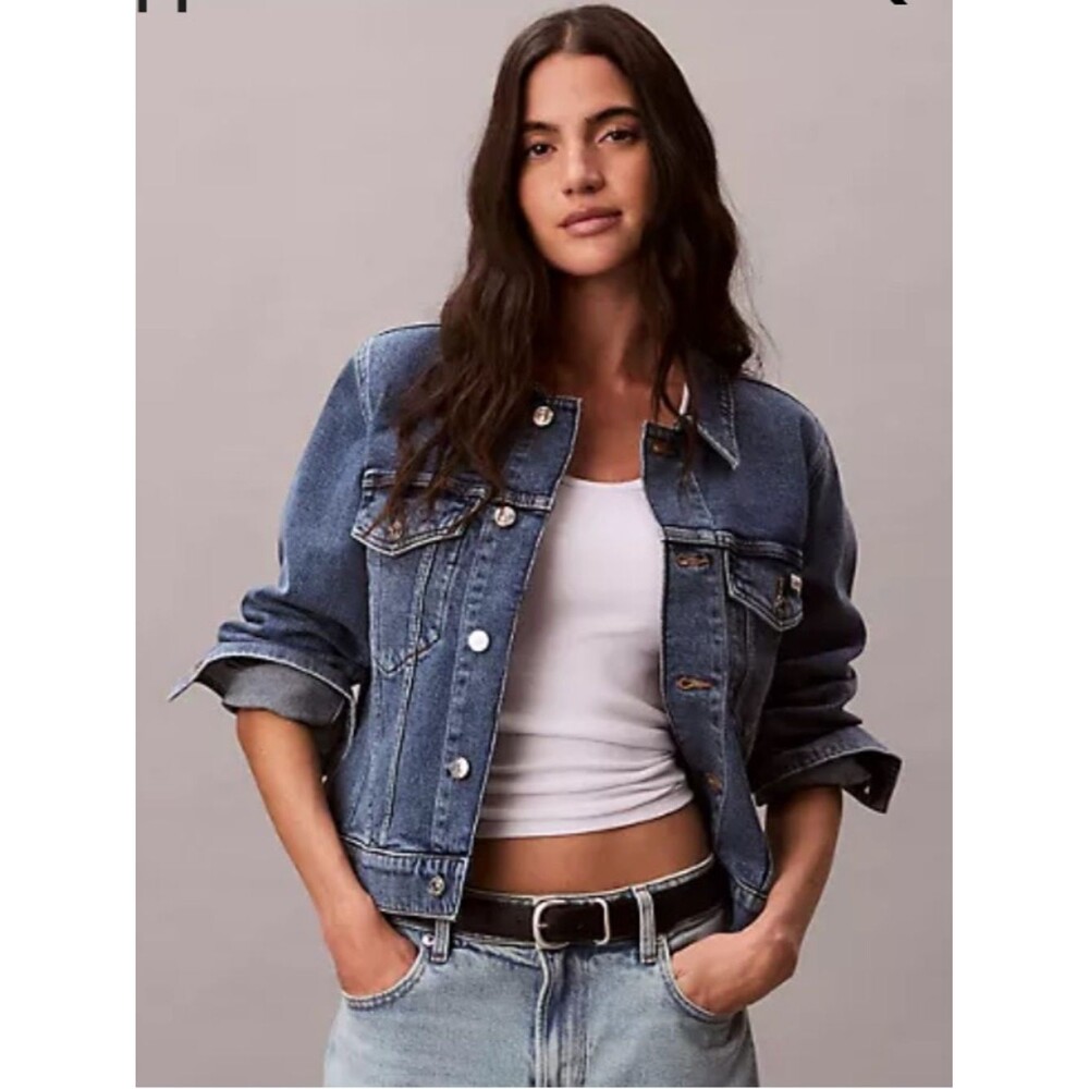 Calvin Klein Jeans Medium Wash Classic Trucker Denim Jacket